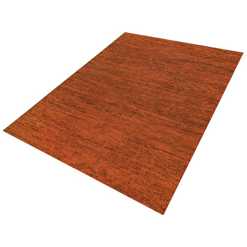 Hidden Path Striped Area Rug in Black/Orange, Rectangle 2' x 3'