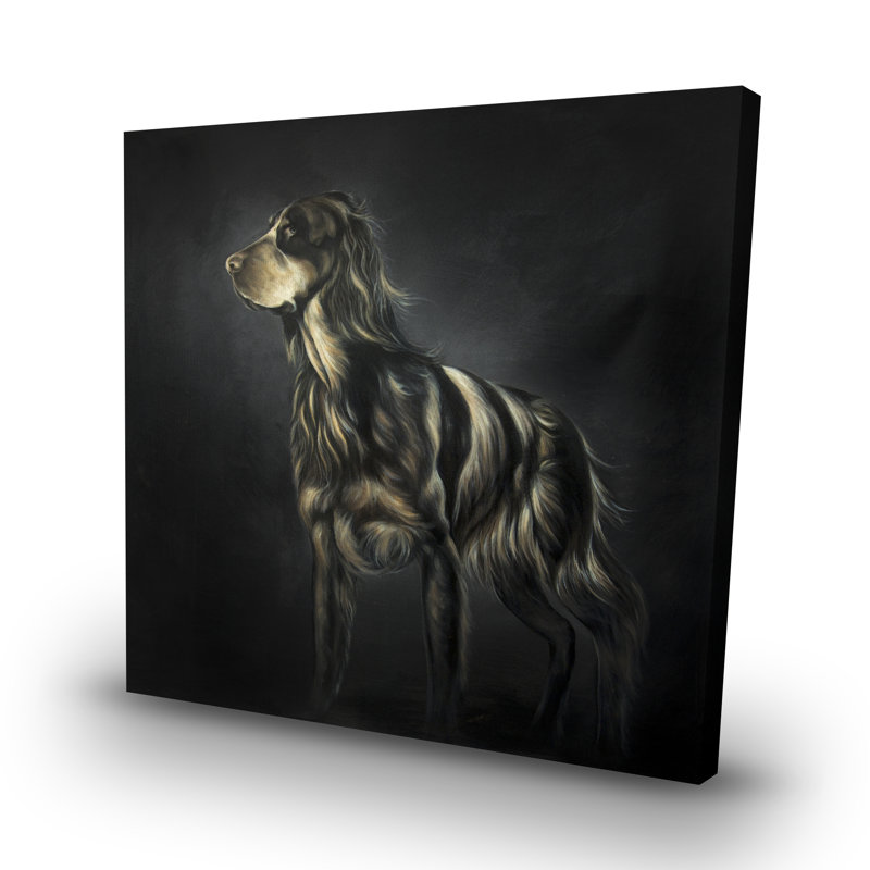 Picard spaniel - 32"x32" art on canvas