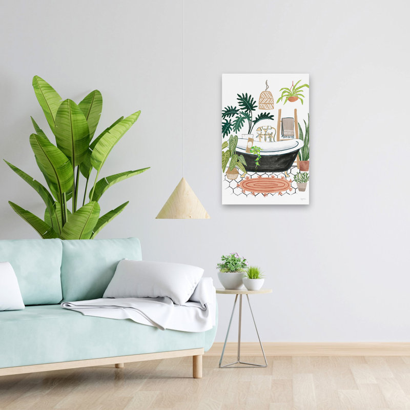 Urban Jungle Bathing II - Art de la salle de bain, H 24 po x l 16 po