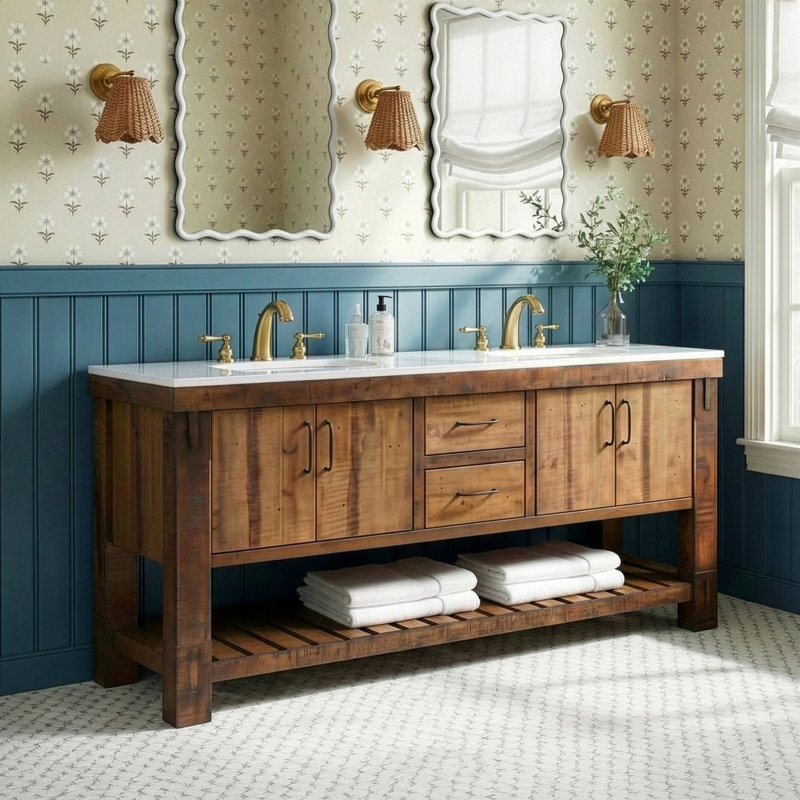 Bromley 72" Double Vanity with Quartz Countertop