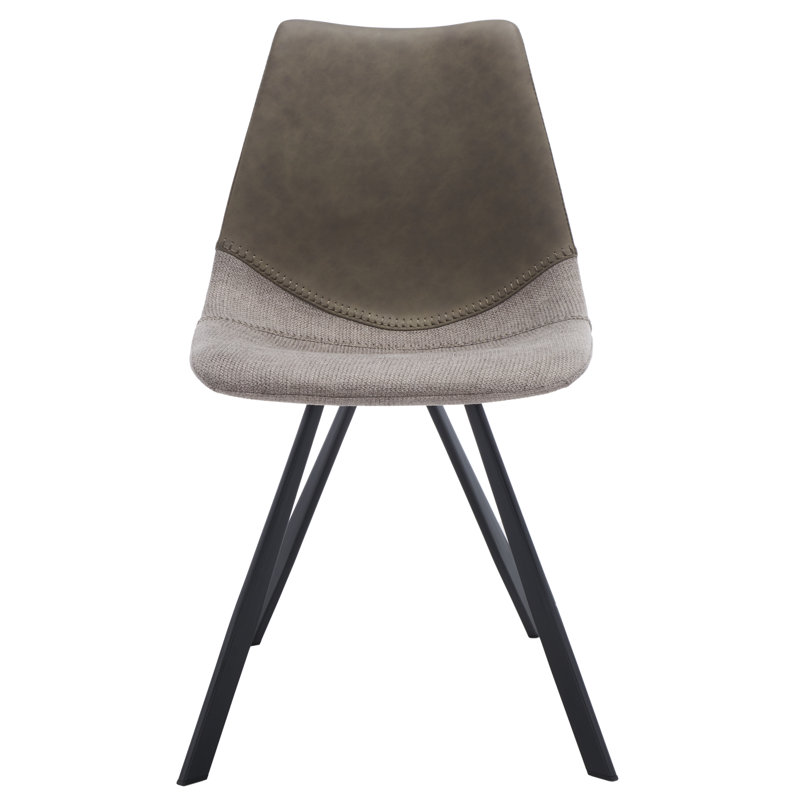Chaise d'appoint en similicuir Greer, Gris