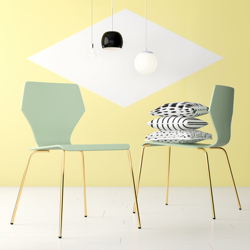 Chaise d'appoint Stephanie, Menthe / Or