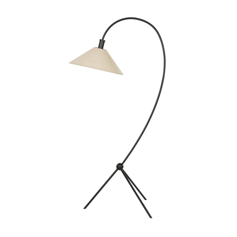 Emile Floor Lamp-Flax Linen
