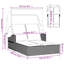 Double méridienne Vidaxl avec auvent et coussins en rotin de polyester-99049257-99049255