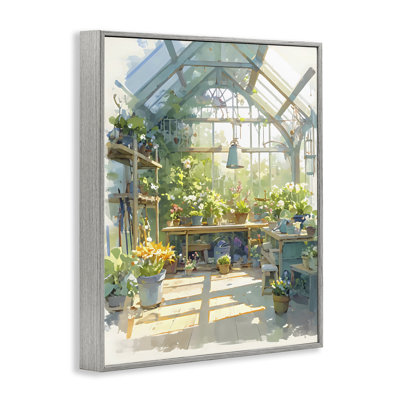 «Sunlit Greenhouse Plant Sanctuary», estampe numérique, design by Creative Studio