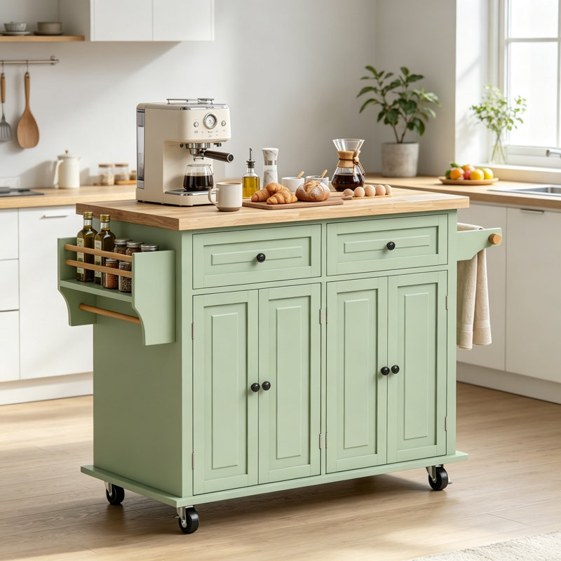111 cm W Kitchen Island with
