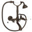 Country Bath Triple Handle Wall Mount Exposed Tub Filler Faucet-32249189-61067775