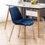 Chaises de salle à manger modernes en velours bleu - Chaise douce et 2 pièces, pour une touche luxueuse-2121037853