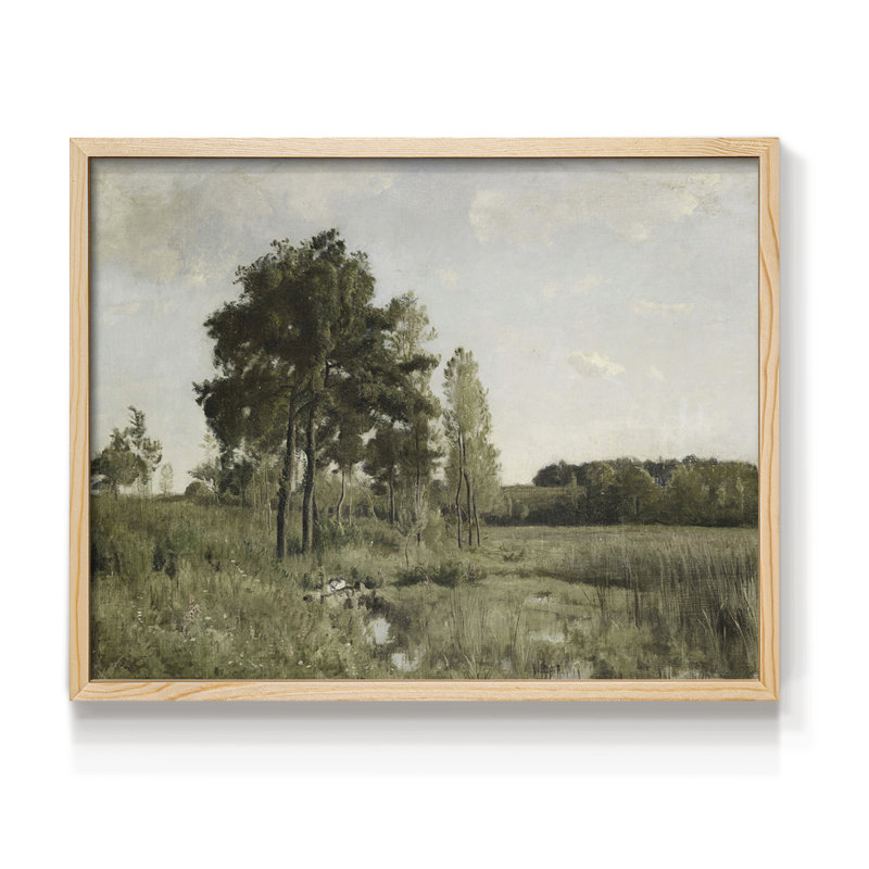 Paysages rétro - DCXLIV - Reproduction encadrée - Restickable, H 16 po x l 20 po, Naturel