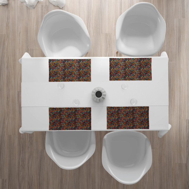 Polyester Floral Rectangle Placemat