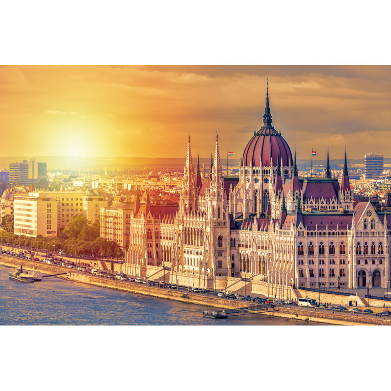 Parliament In Budapest Hungary by Nantonov - Wrapped Canvas Print, 30cm H x 46cm W