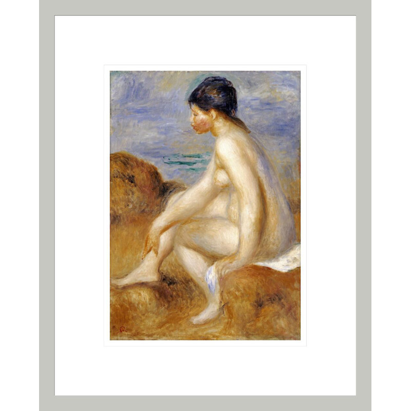 BatherPierre-Auguste Renoir - Impression giclée sur cadre, H 16,75 po x l 13,54 po