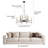 Modern 12-Light Black & Gold Chandelier