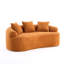 Canapé courbé en éponge à compression complète, canapé compact en chenille 30D sans assemblage pour petits espaces et appartements, L 65 po, 300 lb, 3 coussins-746518814