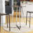Cniya Round Glass Top Metal Base Dining Table
