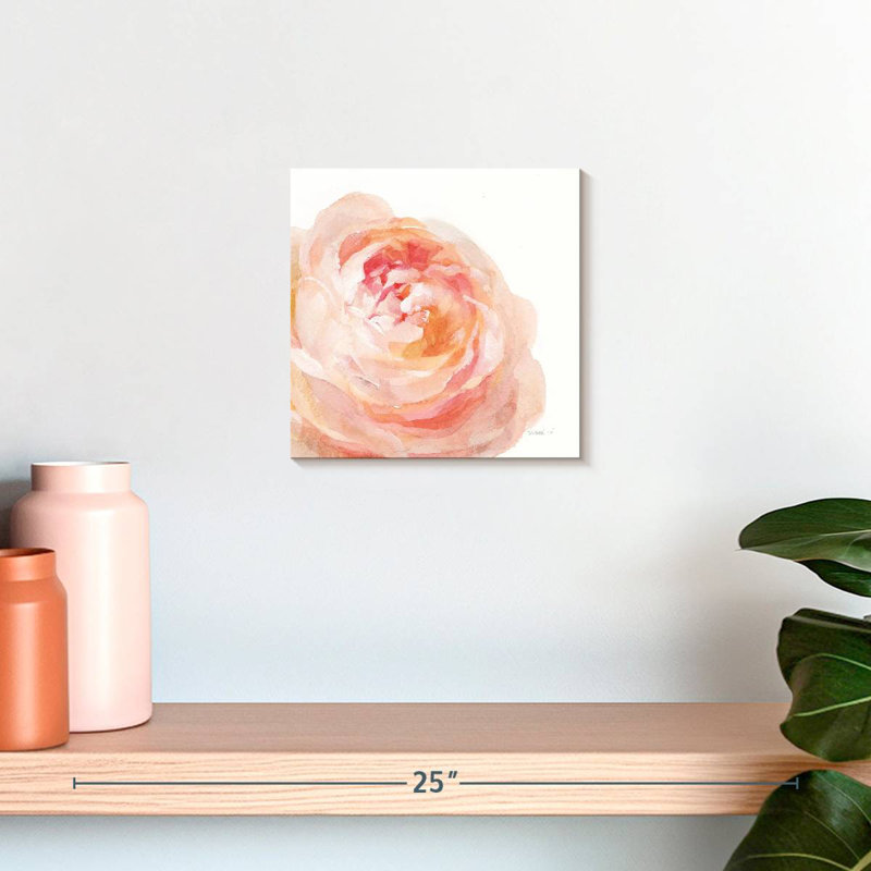 Rose de jardin Harnek sur blanc, H 10 po x l 10 po