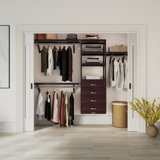 John Louis Home Solid Wood Reach-In Closet System with 4-Drawers