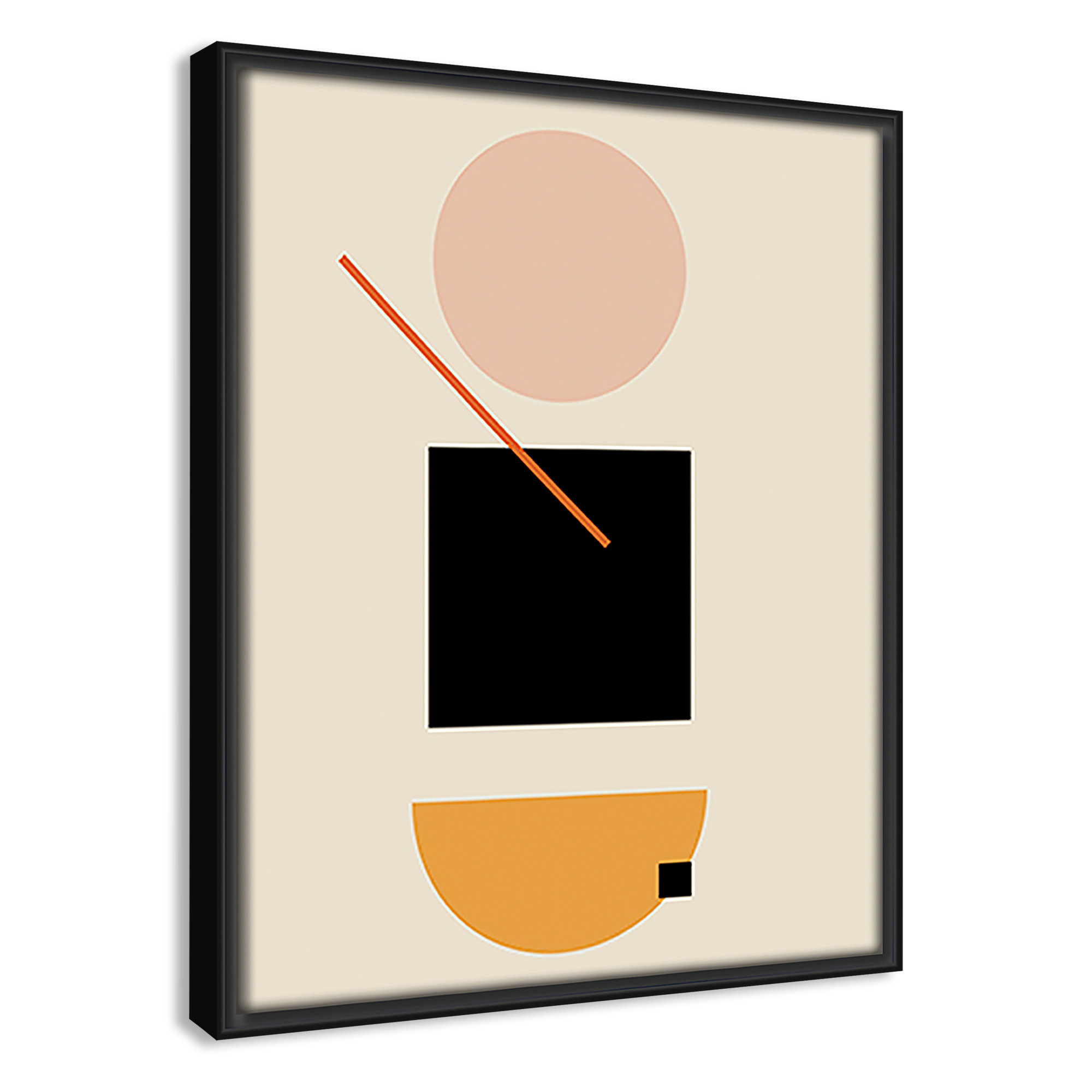 Simple Shapes by Daniela Santiago, Black Framed, 11.5" H x 9.5" W x 2" D