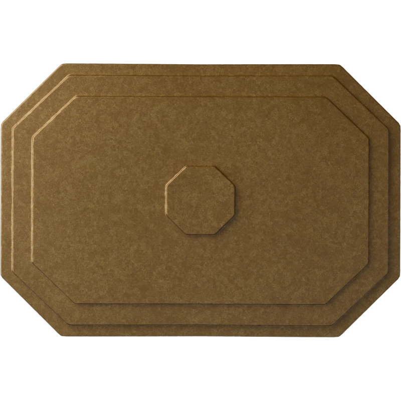 Médaillon de plafond Endurathane Felix, l 25 1/4 po x H 17 1/4 po x P 1 3/4 po, finition or pâle peinte à la main, Or pâle