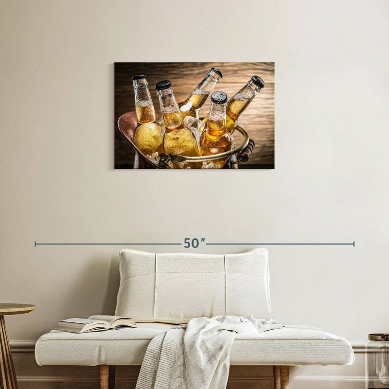 Yarlin Cold Beer Bottles, 20" H x 30" W