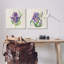 «Mauve Iris en fleur», ensemble de 2 toiles murales par Kristy riz-2091143638