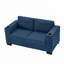 Canapé rembourré en polyester avec porte-gobelet et canapé de rangement-1685416608