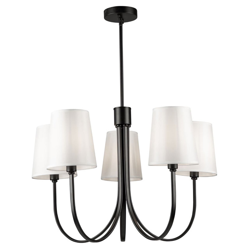 Lustre 5 lumières noir, Noir
