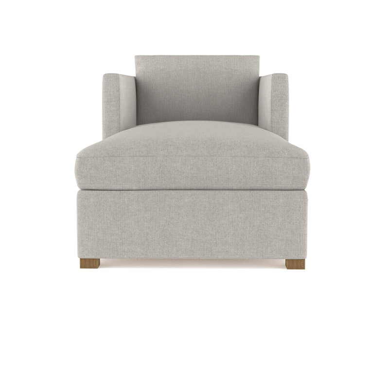 Madison Chaise Lounge, Plush Velvet Silver Streak, Weathered