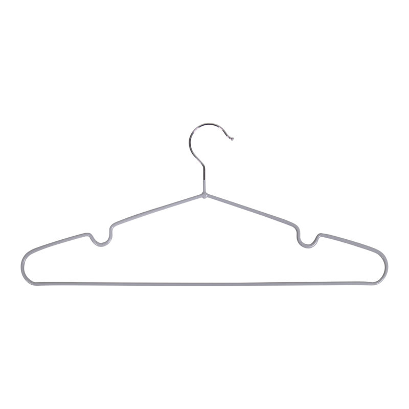 William Metal Standard Hanger for Dress/Shirt/Sweater, Grey