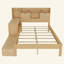 Lit plateforme avec bureau, base de lit avec tiroirs, lit en bois avec tête de rangement et station de charge-881773092-881773099