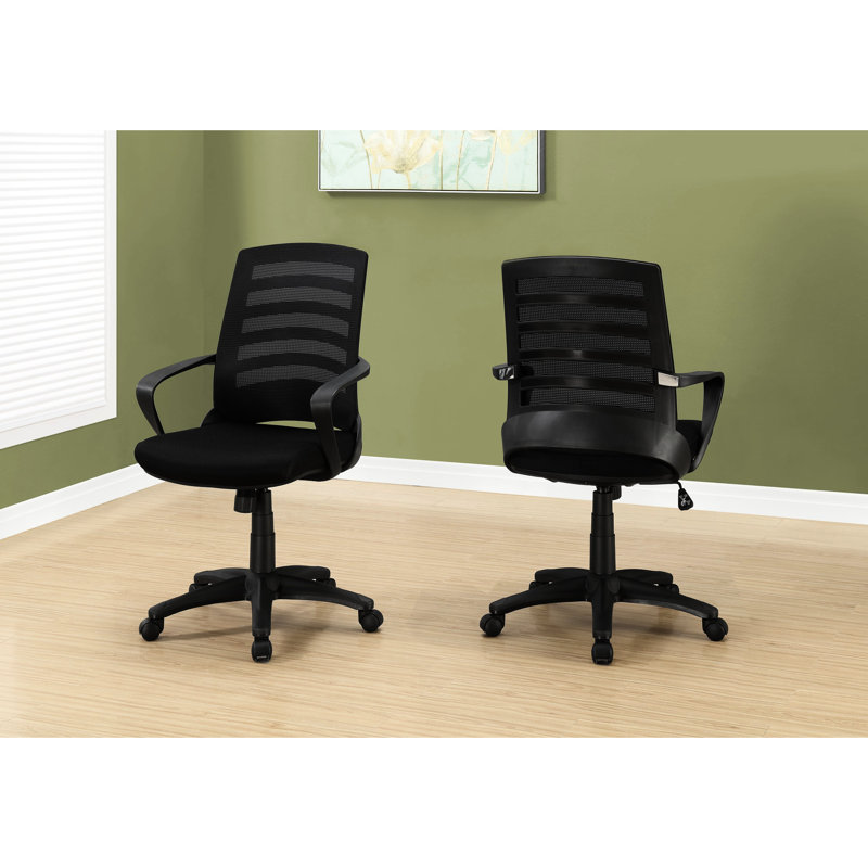 Chaise de bureau ergonomique en filet noir, hauteur réglable et pivotante, pour fauteuil de bureau pivotant à 360 degrés, hauteur, bureau en maille et métal