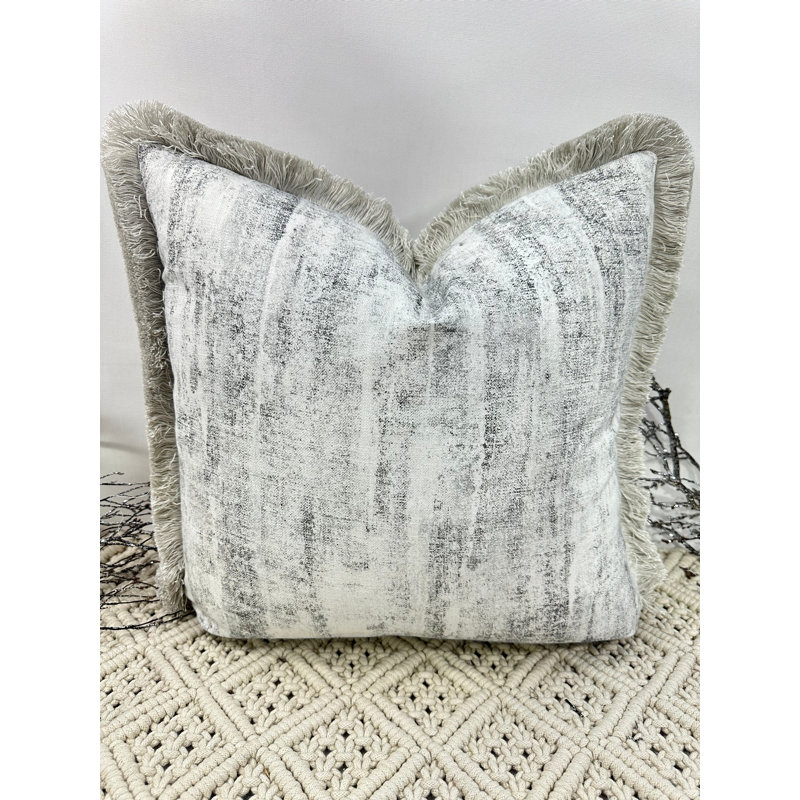 Abstract Silver Square Cushion Cover