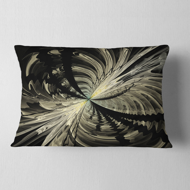 Coussin lombaire à motif floral fractal