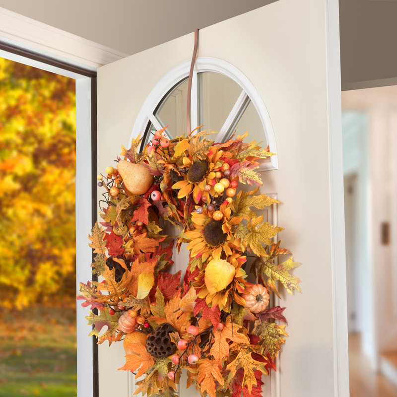 High Profile Wreath Hanger, Brushed Copper