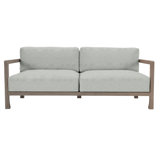 Tanah 80" Wide Outdoor Teak Patio Sofa with Cushions