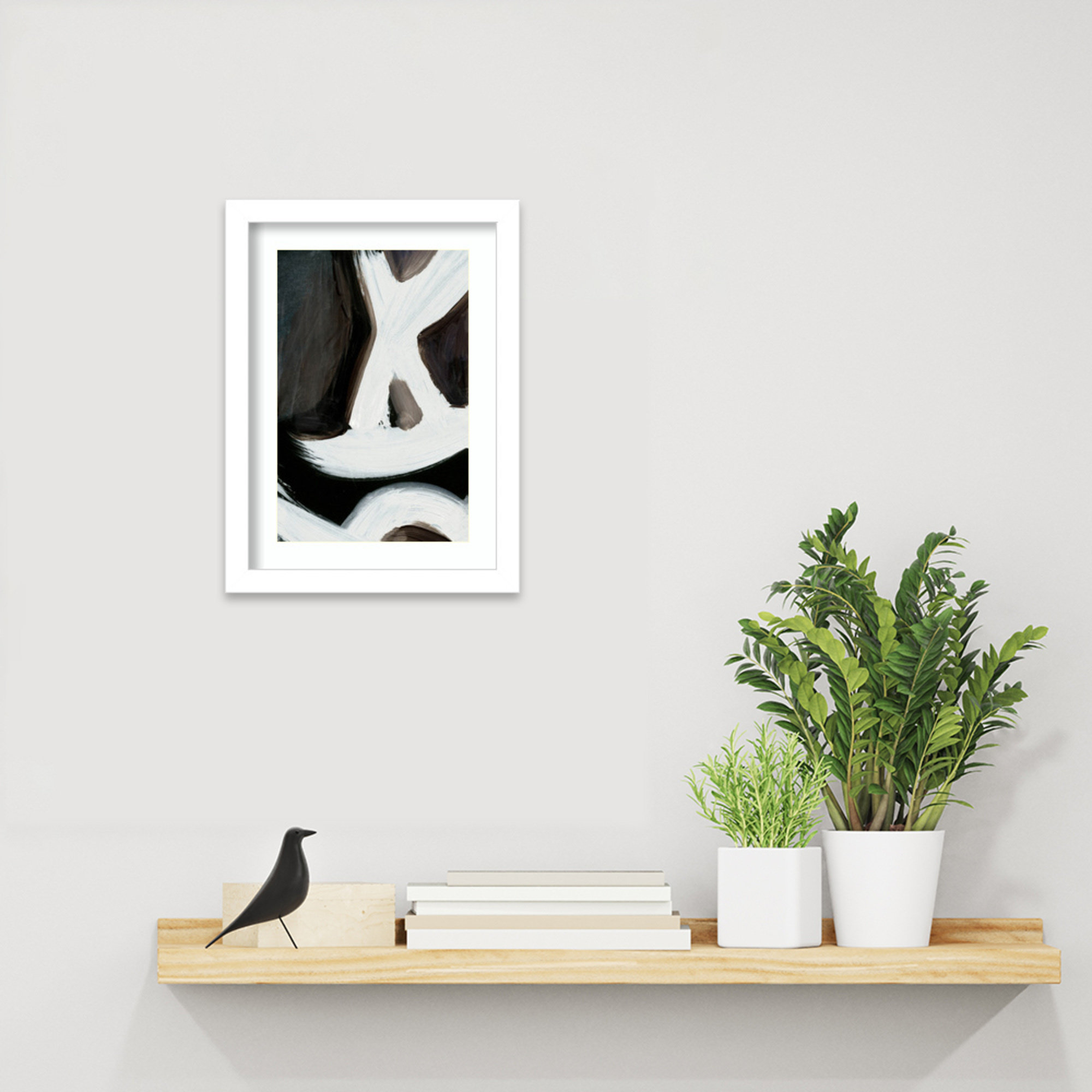 Connected No 2 by Dan Hobday Wood Framed Wall Art Print, White, 13" H x 10" W
