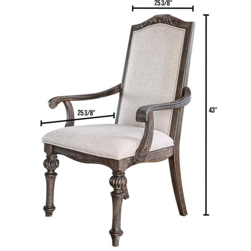 Chaise avec accoudoirs rembourrée Benten