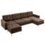 Canapé modulaire rembourré 110,6 po avec repose-pieds