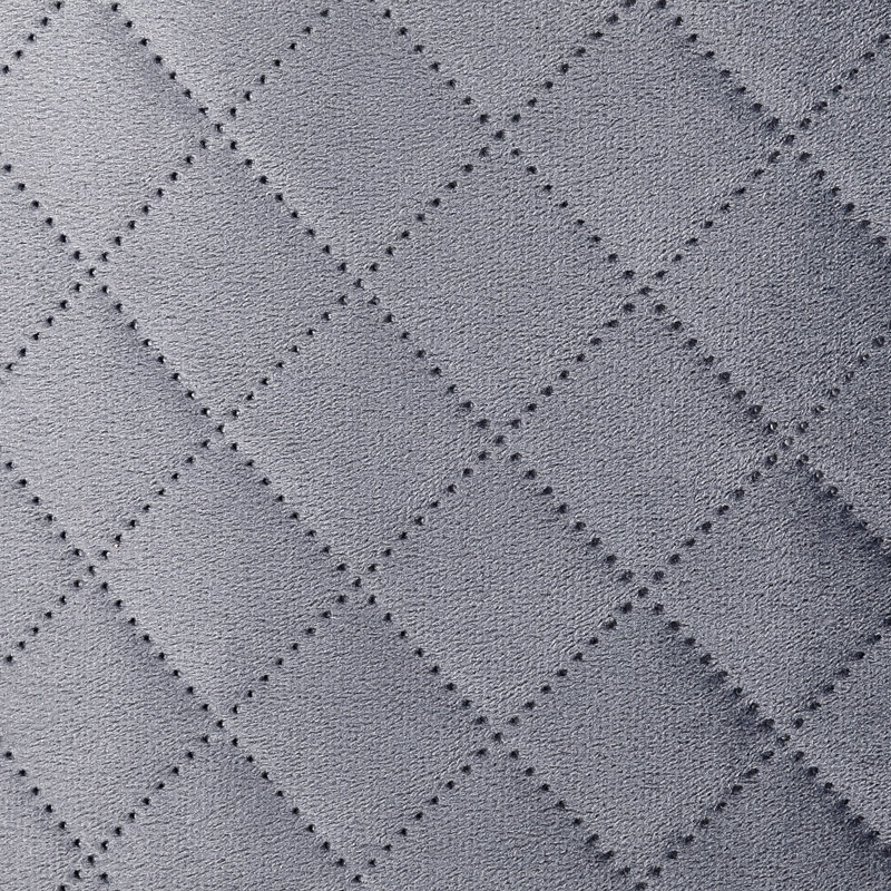 Velvet Pouf, Gray Velvet