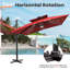 Parasol en porte-à-faux à lumière solaire 141 '× 104' avec base lestée 141-227476902