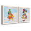«Groovy Chick and Sky», ensemble de 2 peintures sur toile encadrées-1973644528-1973644537
