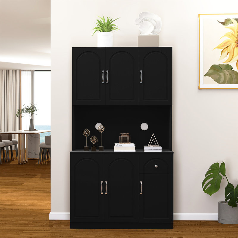 Armoire de rangement de 71 po avec comptoir pour four à micro-ondes 71 po