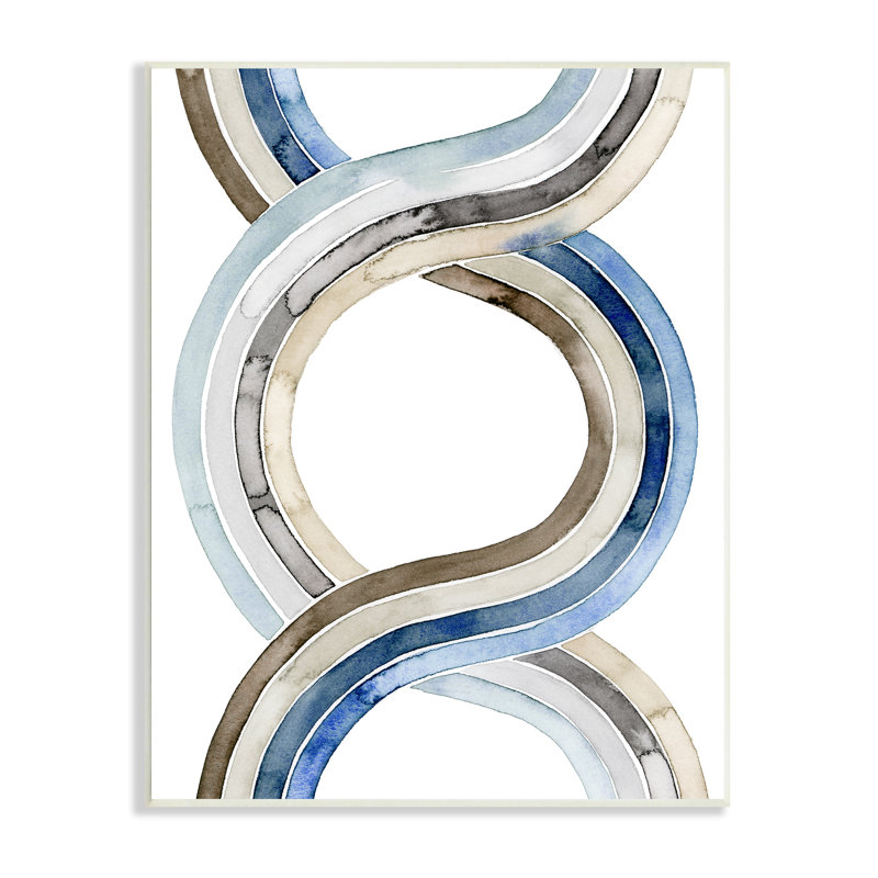 Peinture à l'aquarelle abstraite moderne en deux dimensions par hélice - impression, H 15 po x l 10 po x P 0,5 po