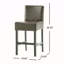 Set Of 2 26" Portman Bonded Leather Counter Height Barstool