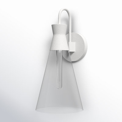 Tonya Single Light Glass Steel Dimmable Armed Sconce