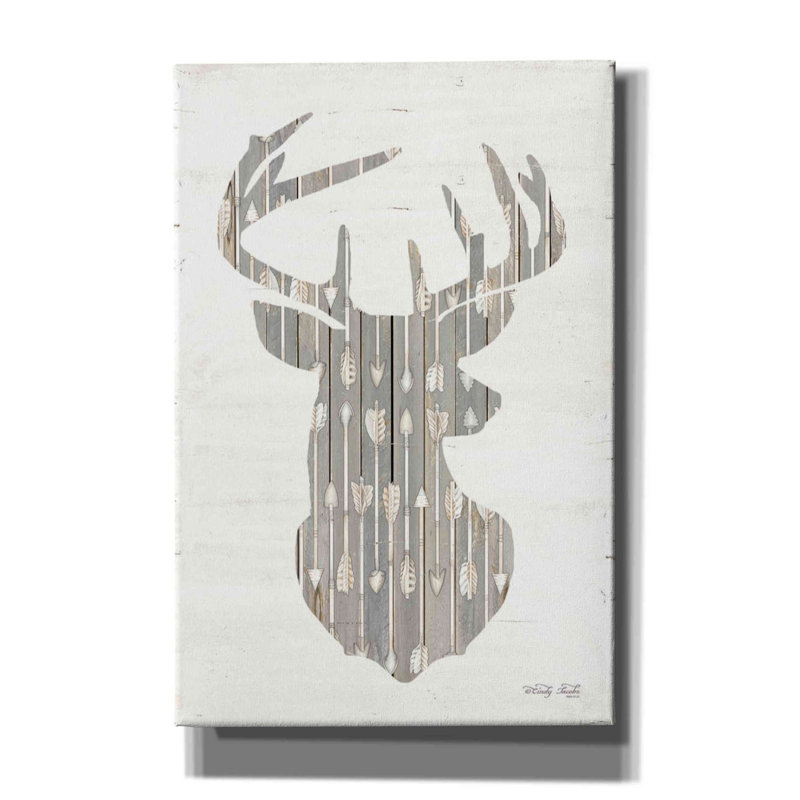 «Canmore Deer And Arrows Silhouette» par Cindy Jacobs, H 18 po x l 12 po x P 0,75 po