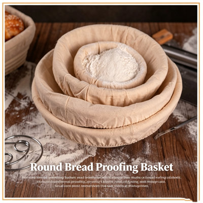 5.11 x 2.36 in Round Mini Bread Proofing Baskets