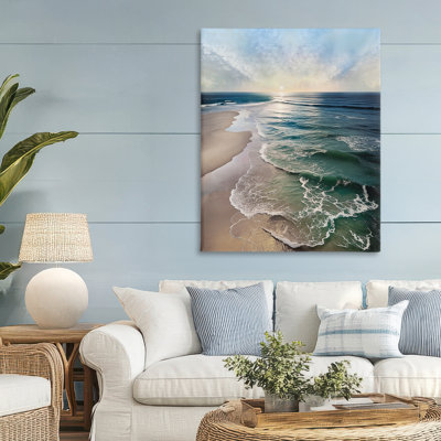 Rivage tranquille avec toile douce et douce, design par Mike Calascibetta