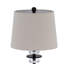Ensemble de 2 lampes de table Tika, anneaux de cristal et boule de métal noir, abat-jour en tissu-125317823-125317824