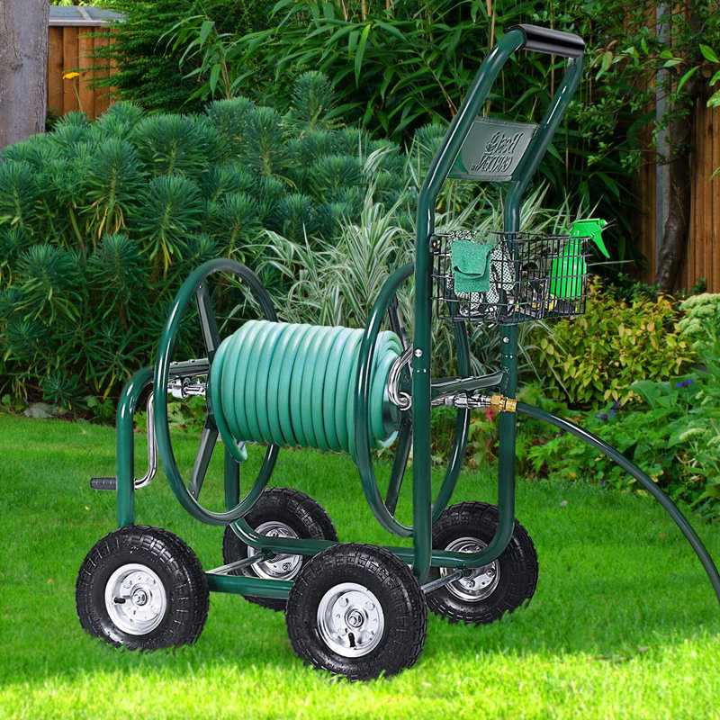 Hallstead Metal Cart Hose Reel